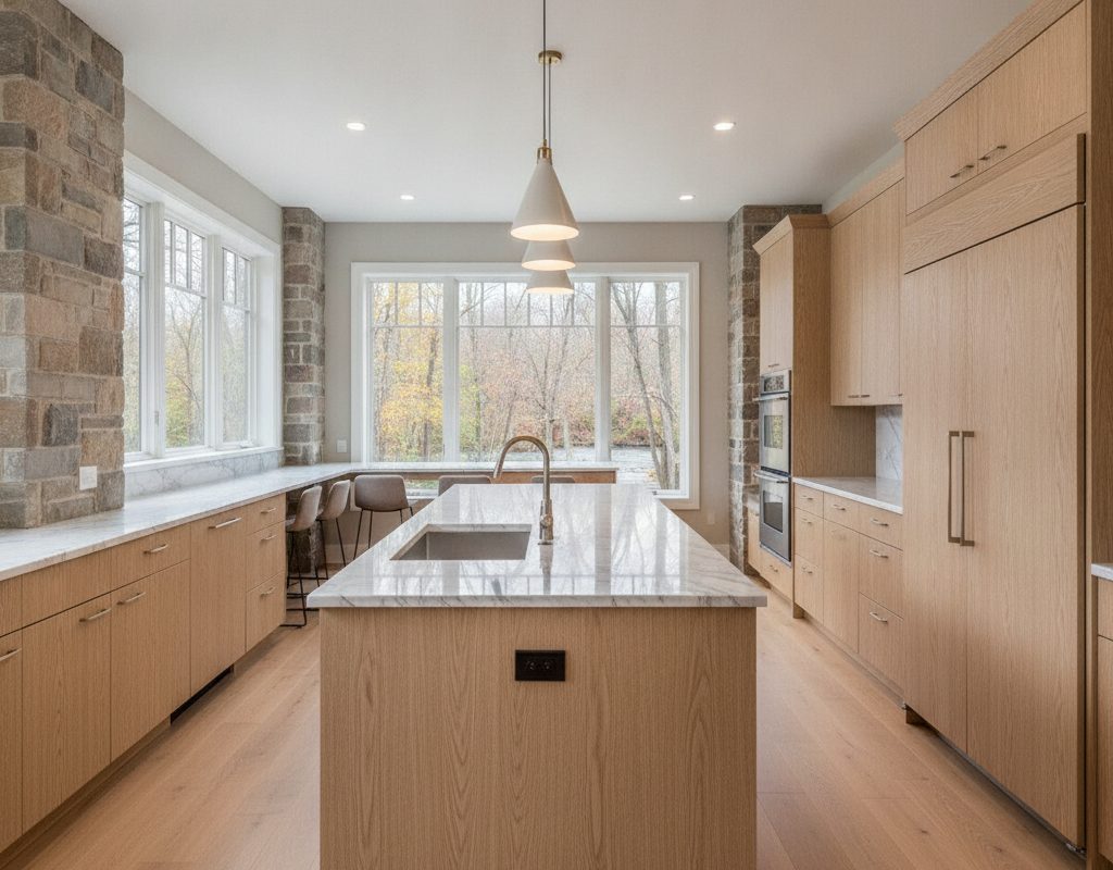 3M DI-NOC architectural film on a kitchen island in a Forest Hills, Michigan home