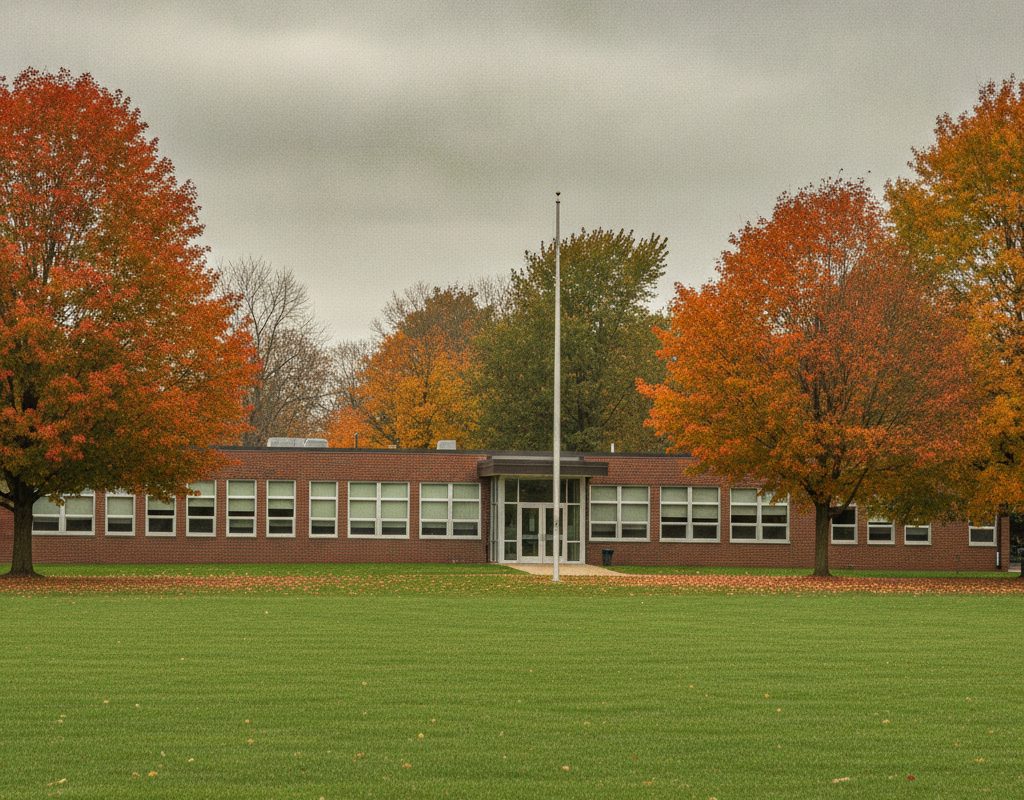 St. Robert Catholic School, Ada, Forest Hills, MI: 3M Ultra S800 security film + frosted privacy film on 100 panes, installed by American Window Film