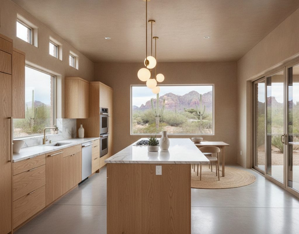 3M DI-NOC architectural film on kitchen cabinets in a Tempe, Arizona home