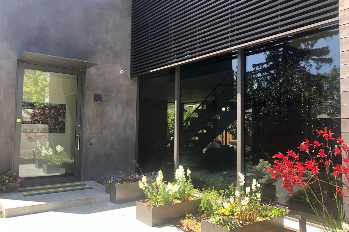 Window film increases home privacy Window film increases home privacy