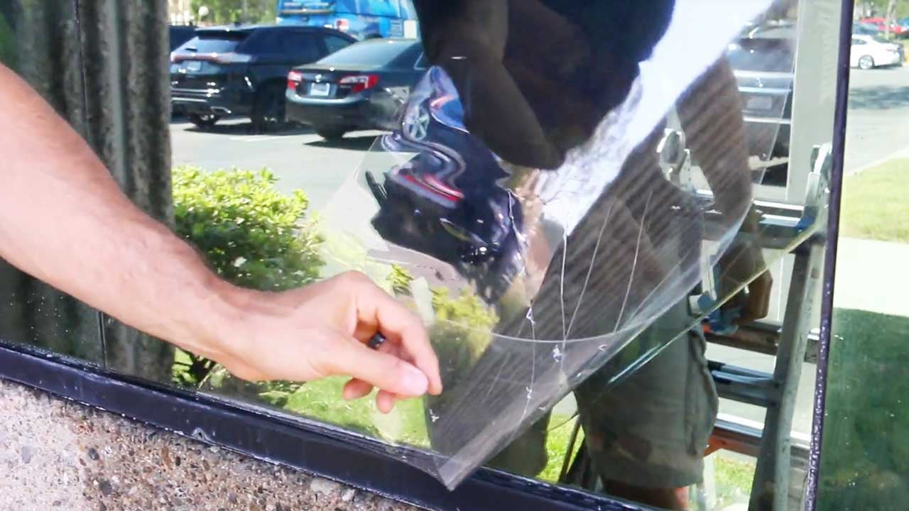 Anti-Graffiti Film for Commercial Buildings Anti-graffiti-film-business-window-tinting