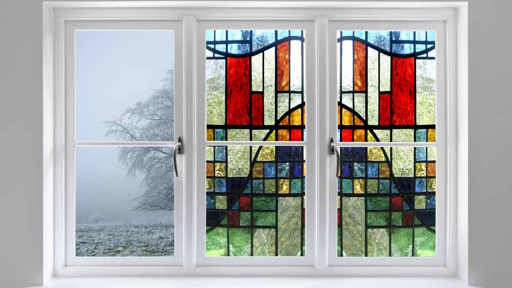 decorative privacy window film-stained glass SXEG-1033 Elite Visualizer