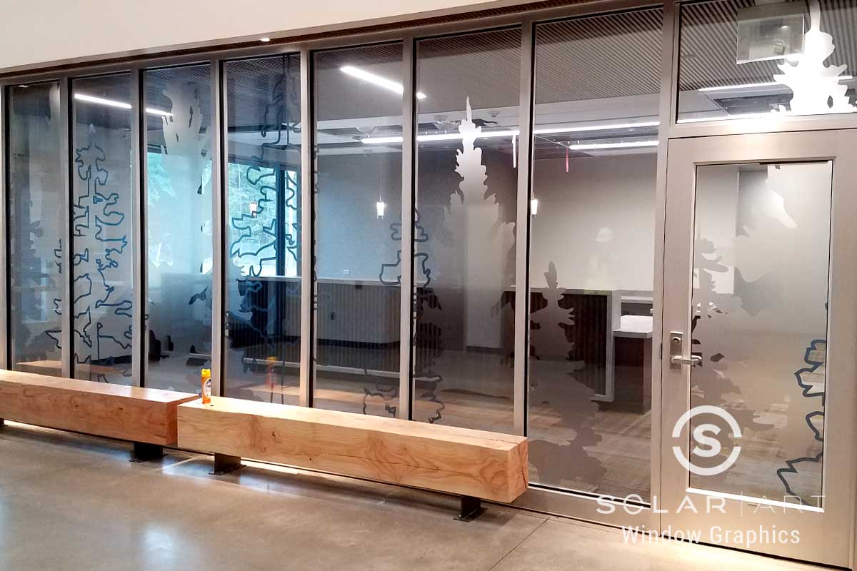 custom window graphics for office glass in tacoma