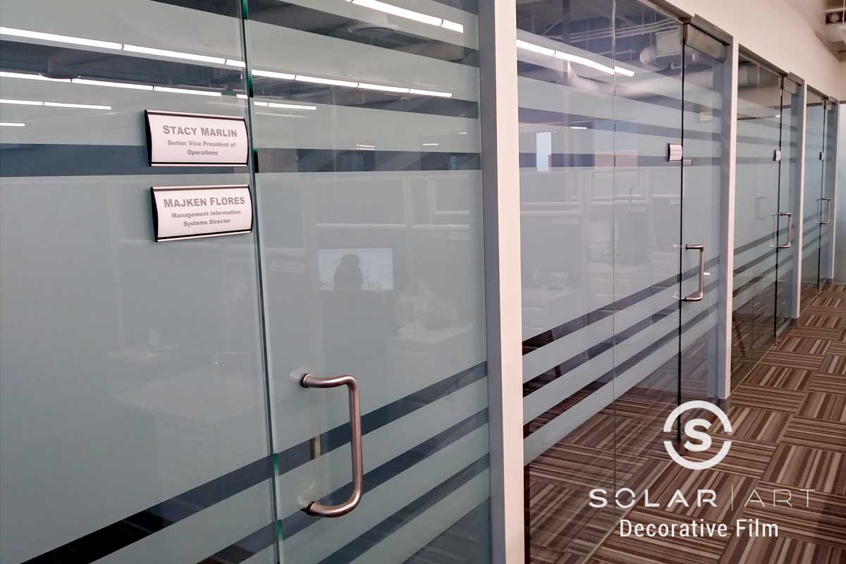 decorative privacy window film for offices buena park