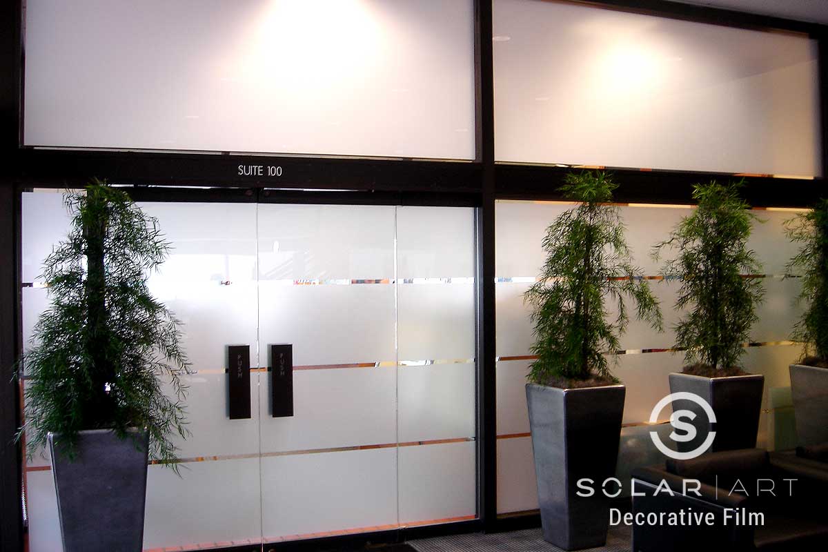 frosted window film for office entry la jolla california