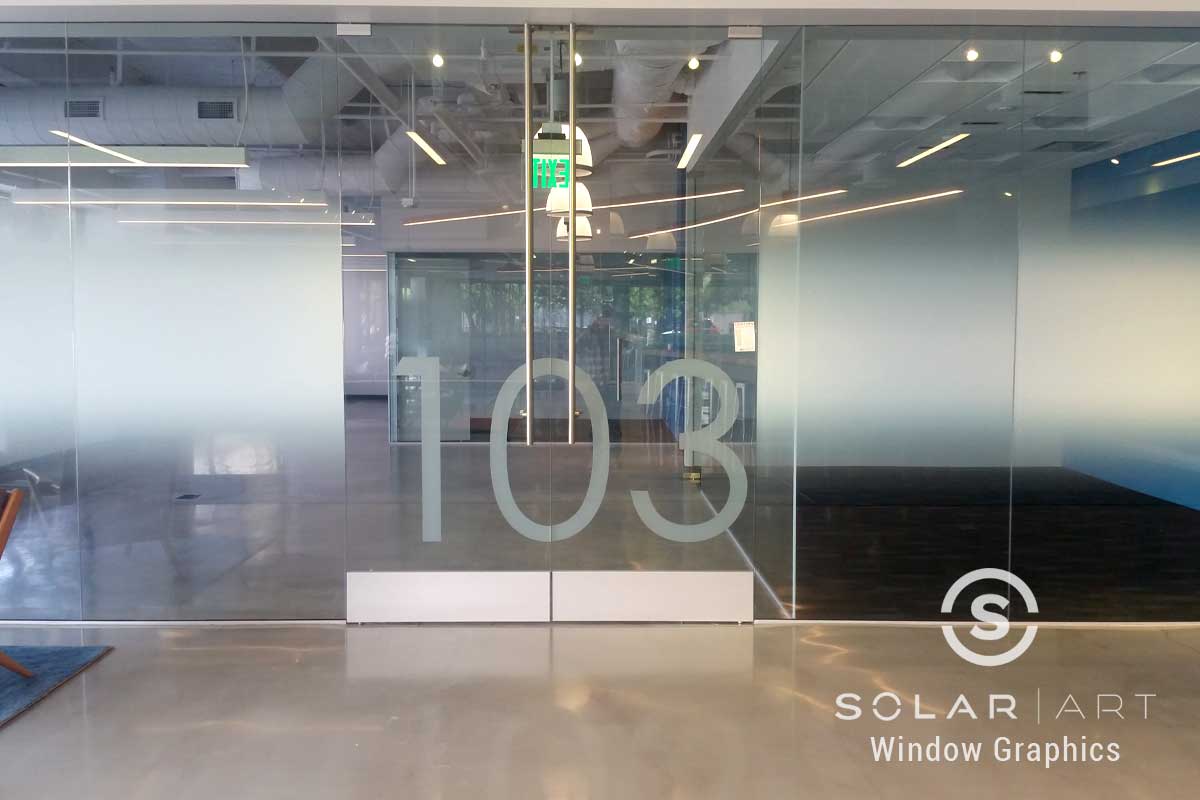 gradient window film office glass san diego