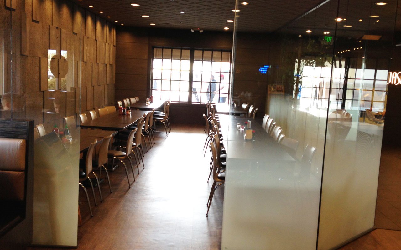 Decorative-window-film-defines-glass-walls-and-increases-safety