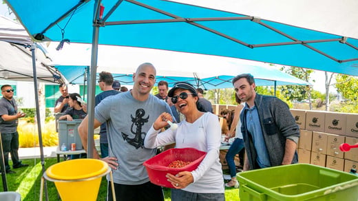AWF teammates at a company volunteer day