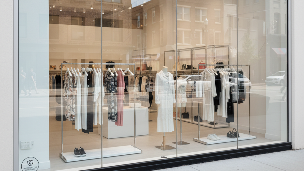 Atlanta retail storefront protected by safety and security window film