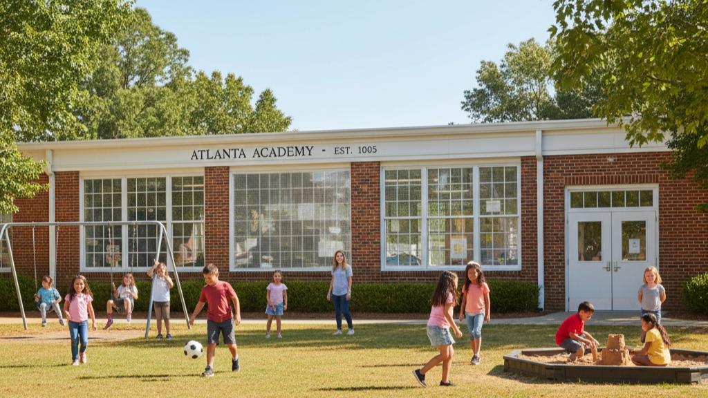 Atlanta school windows with safety film protecting classrooms and students
