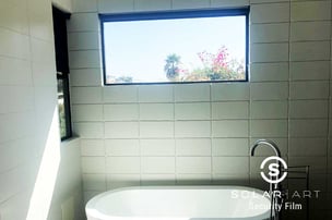 Window security film at a home in San Diego, California