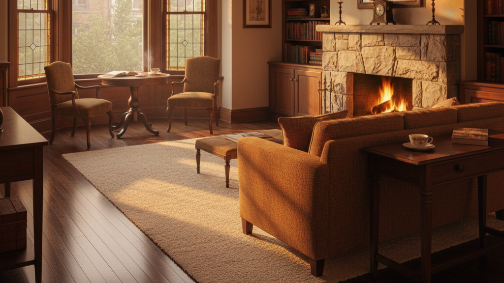 Boston home interior showing UV protection and glare reduction from residential window film.