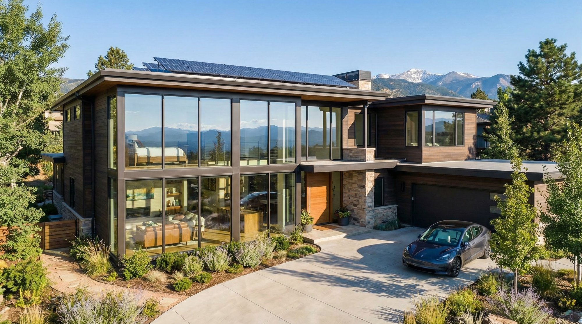 Modern Denver home with residential window tinting that reduces heat and improves energy efficiency