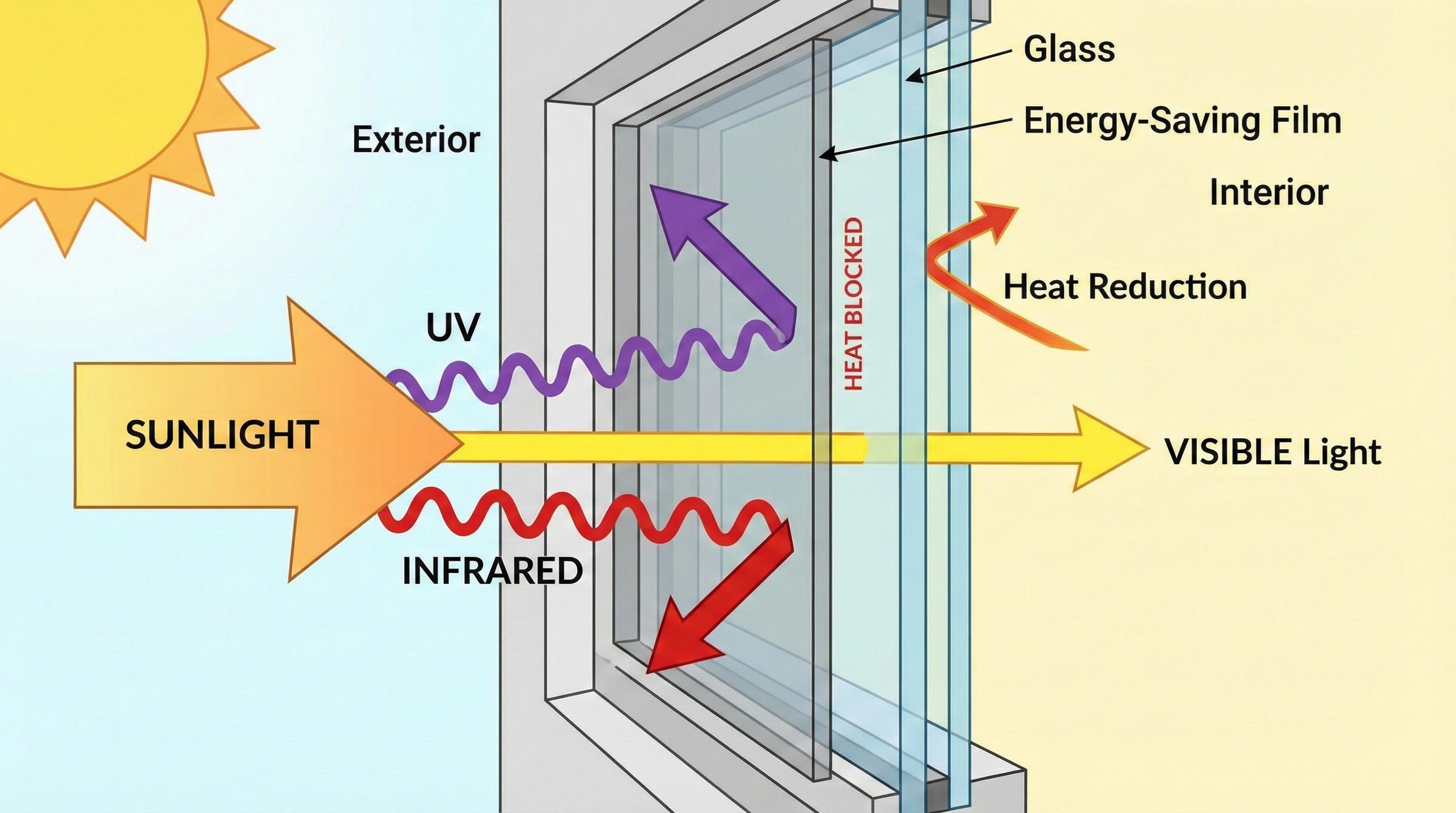 how-window-film-blocks-heat-diagram