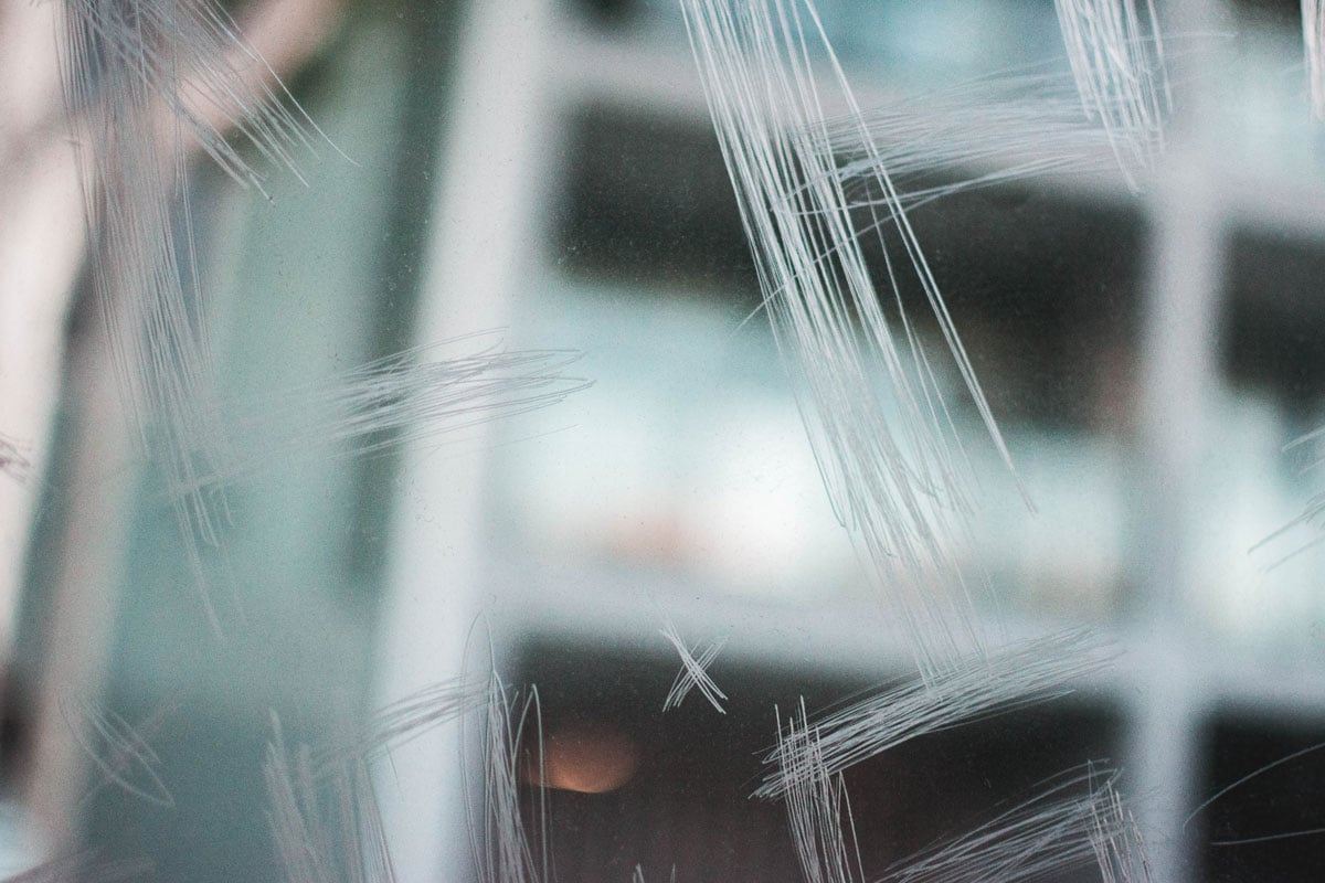 Scratched glass Scratched glass