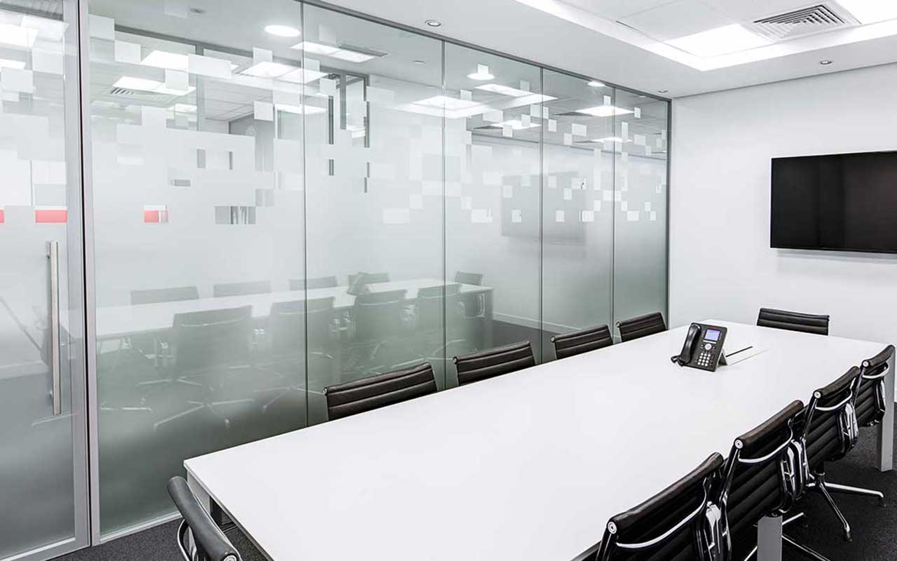 Decorative window film design commercial offices