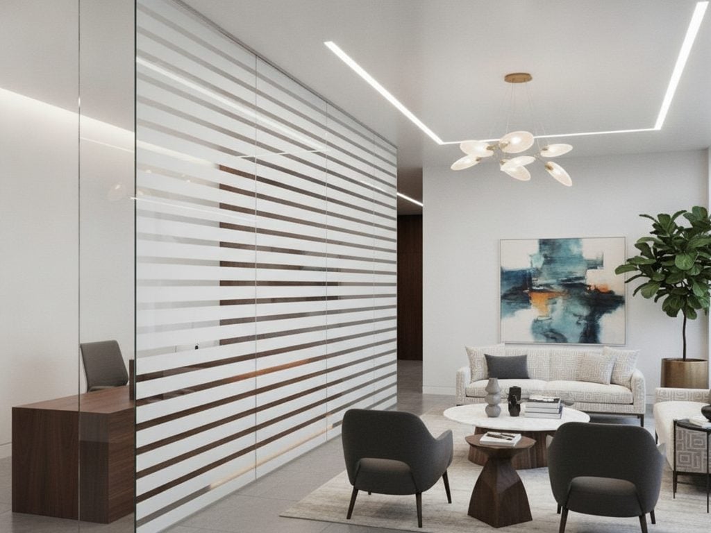3M FASARA decorative film on interior office glass in Brentwood, Tennessee