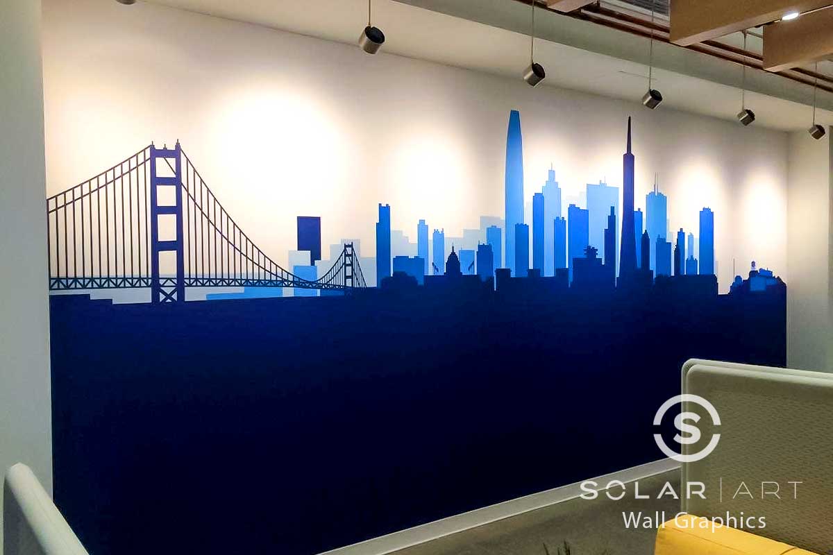 Custom wall graphics for office spaces