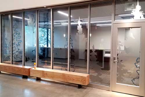 custom window graphics for office glass