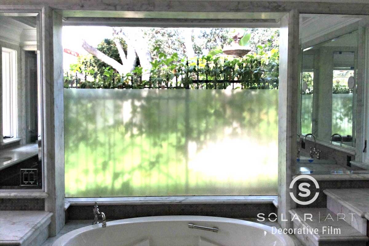 frosted window film for bathroom windows