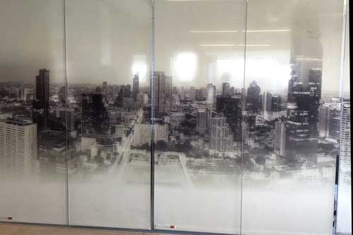 glass wall mural installed in san jose