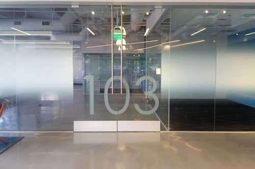 gradient window film office glass