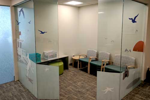 window graphics for waiting room