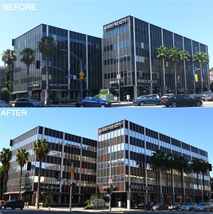 building wrap before after