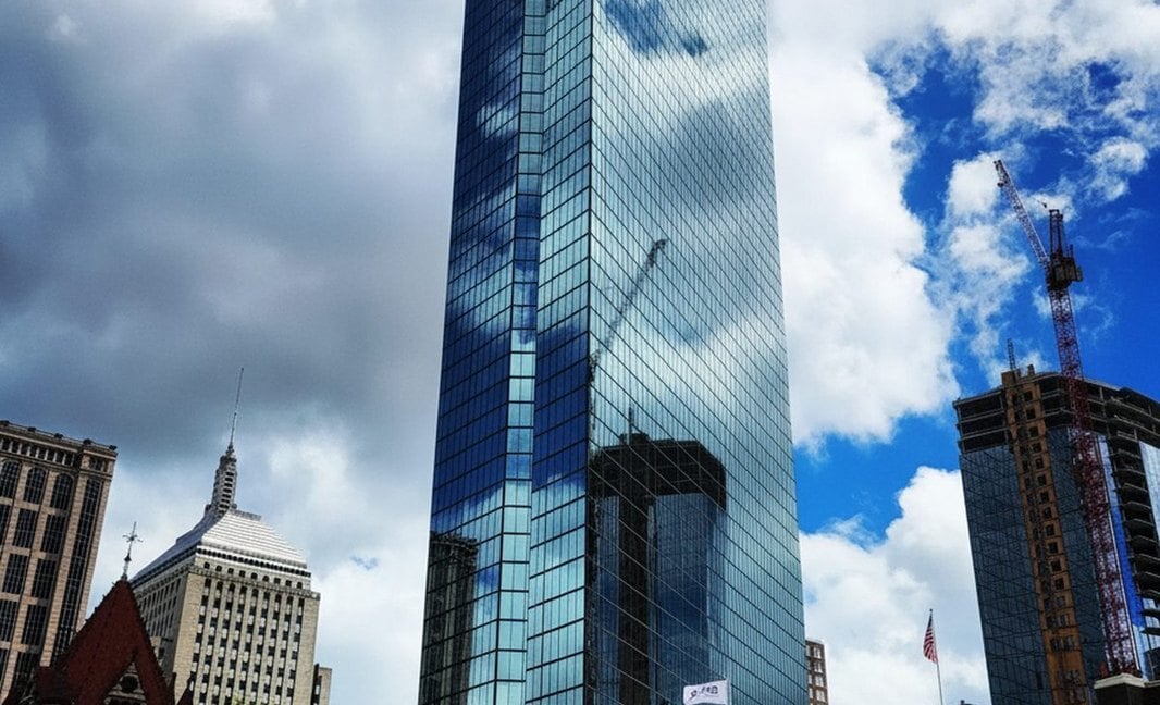 Exterior window film on the 200 Clarendon tower in Boston, installed by American Window Film