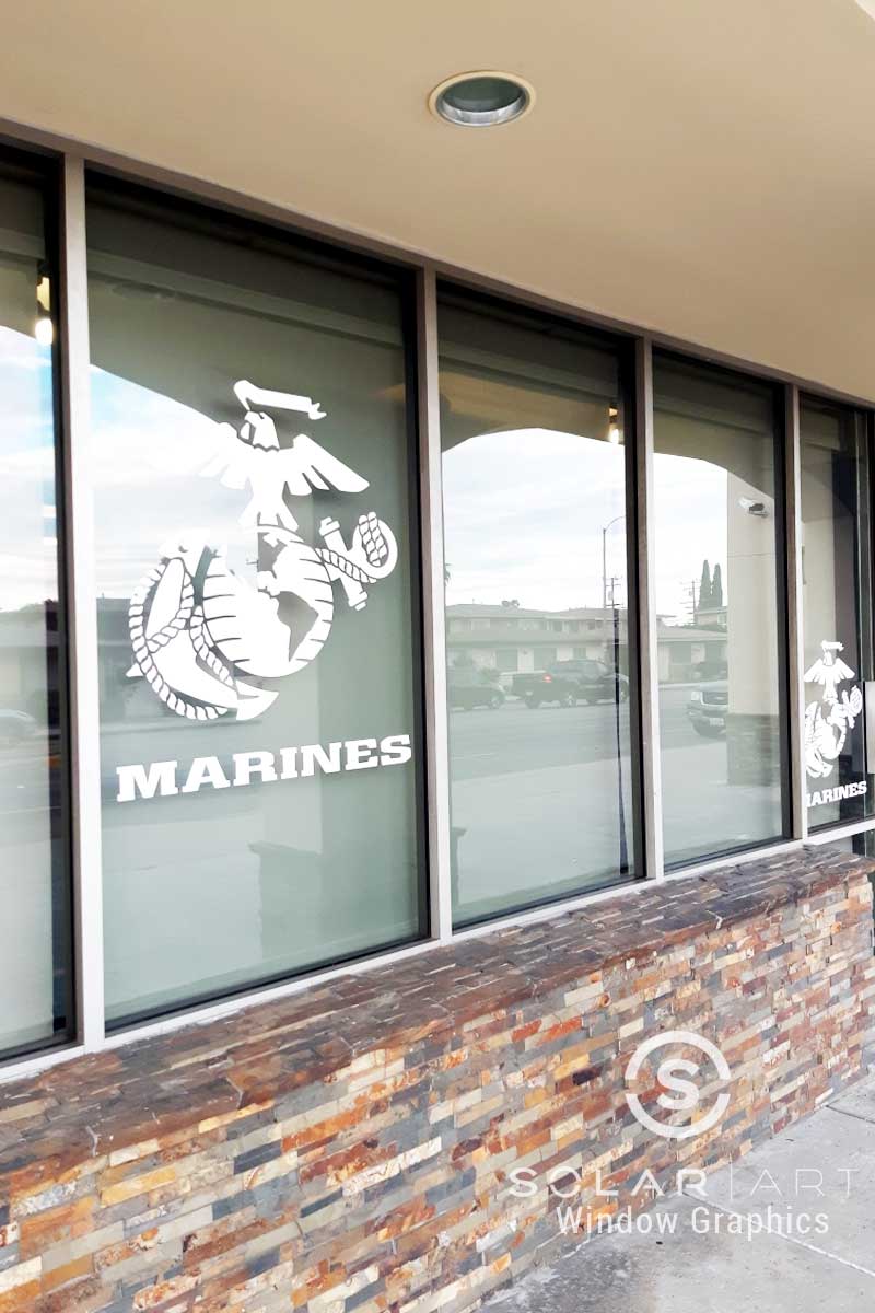 Military Window Graphics Military Recruiting Center | Window Graphics | Los Angeles, California