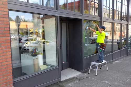 anti graffiti window film for storefront in seattle