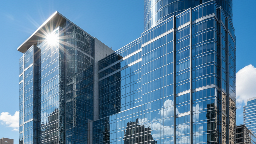 Atlanta buildings with safety and security window film promoting strength and peace of mind.