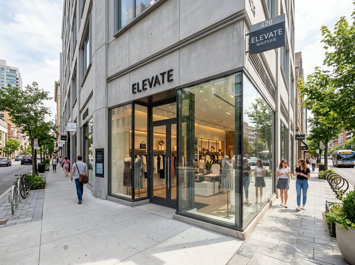 Retail storefront protected by commercial security window film with clear visibility